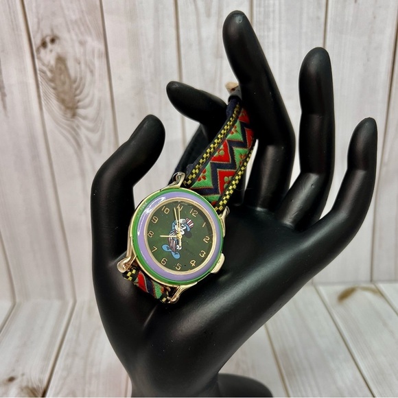Mickey Mouse Patriotic Watch Woven Aztec Watchband - Picture 1 of 8